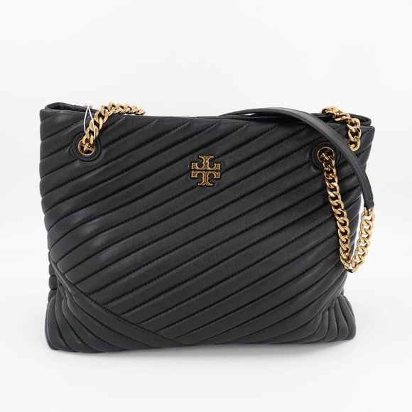 Tory Burch Handbags - Tory Burch Kira Chevron Leather Tote Black